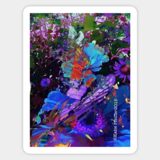 Abstract Butterfly Flower Photo Sticker